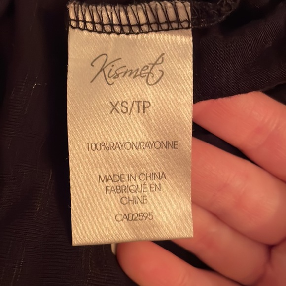 Kismet Black Knee Length Skirt Stretchy Waistband - Picture 4 of 5